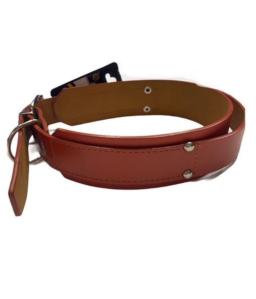 Doglife Turuncu Deri Köpek Boyun Tasması 4 cm x 49-57 cm - 1