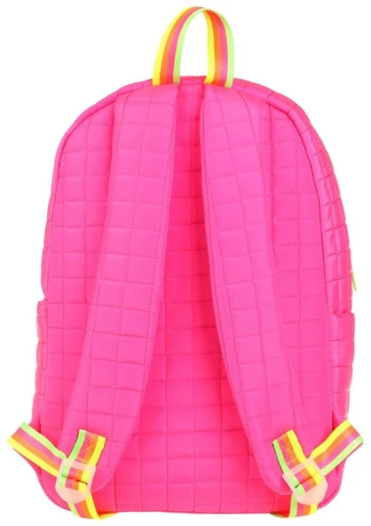 Kaukko Kapitoneli Üç Bölmeli Pembe Yeşil Kız Çocuk Okul ve Günlük Sırt Çantası - K1771 - Resim 3