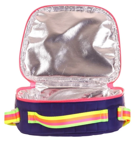 Kaukko Lacivert Pembe Kız Çocuk Kapitone Isı Yalıtımlı (Termoslu) Beslenme Çantası - K9048 - Resim 3
