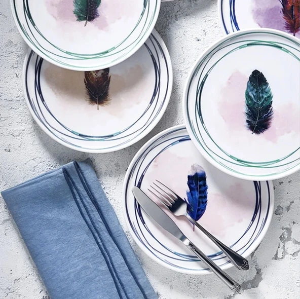 Fecra Tirga 6 Parça Pasta Tabağı Seti - 2