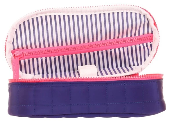 Kaukko Kız Çocuk Lacivert Pembe Özel Bölmeli Organizer Okul ve Günlük Kalem Çantası - K2624 - 3