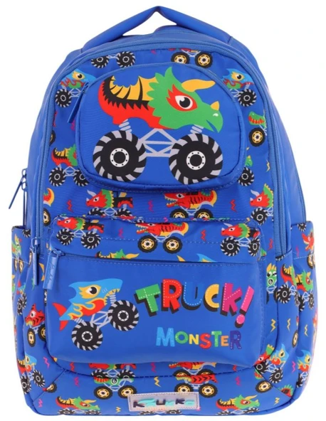 Kaukko Toys Erkek Çocuk 3D Kamyon Şekilli İlkokul ve Günlük Sırt Çantası - Mavi - L5255 - Resim 2