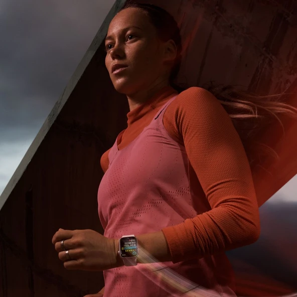 Apple Watch Seri 9 Gps 41MM (Product)Red Alüminyum Kasa Spor Kordon - M/l MRXH3TU/A - 5