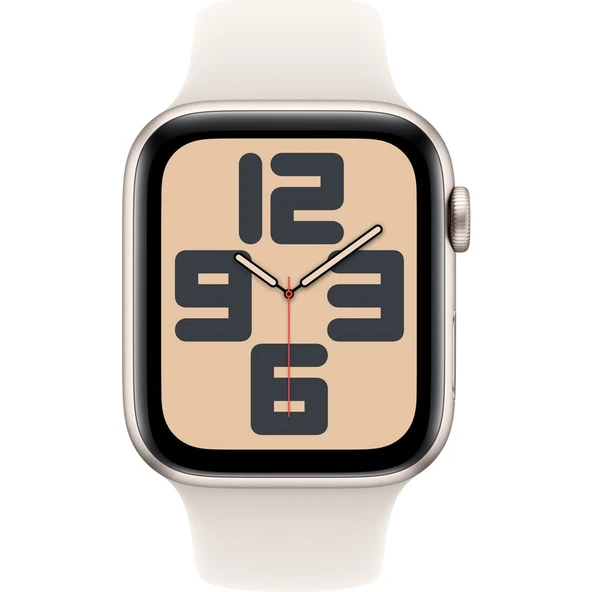 Apple Watch SE GPS, 40 mm Yıldız Işığı Alüminyum Kasa ve Yıldız Işığı Spor Kordon - M/L - 2