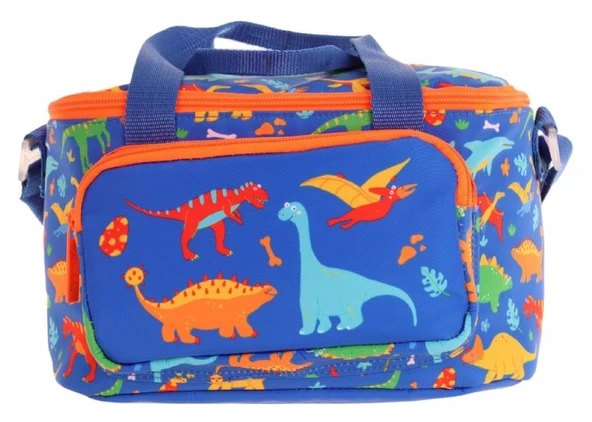 Kaukko Kids Thermo Isı Yalıtımlı Erkek Çocuk Dinazor Lacivert Yeşil Beslenme Çantası L7278 (İki Bölmeli) - Resim 2