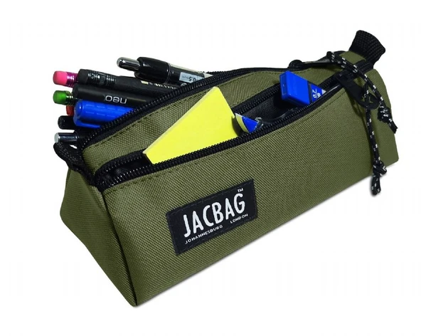 Jacbag Dual Prime İki Bölmeli Üçgen Yeşil Erkek Kalem Çantası ürün görseli