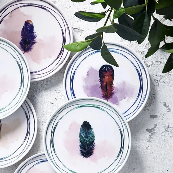 Fecra Tirga 6 Parça Pasta Tabağı Seti - 3