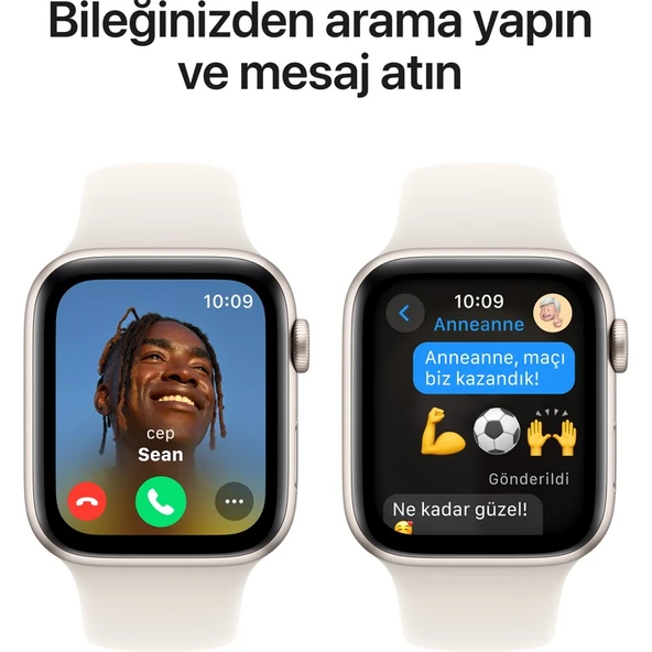 Apple Watch SE GPS, 40 mm Yıldız Işığı Alüminyum Kasa ve Yıldız Işığı Spor Kordon - M/L - 4