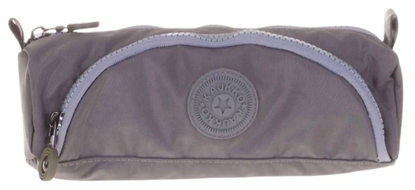 Kaukko Crazy İki Bölmeli Gri Krinkıl Kumaş Kalem Çantası - K2516 - Resim 2