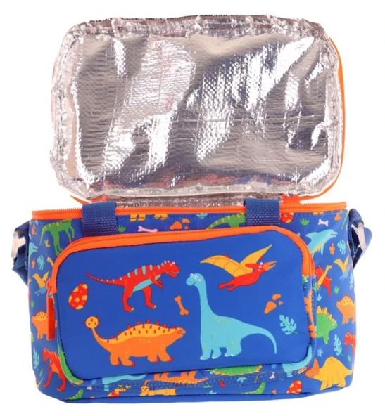 Kaukko Kids Thermo Isı Yalıtımlı Erkek Çocuk Dinazor Lacivert Yeşil Beslenme Çantası L7278 (İki Bölmeli) - Resim 3