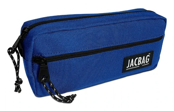 Jacbag Çift Fermuarlı Saks Mavi Erkek Çocuk Kalem Kutusu ürün görseli