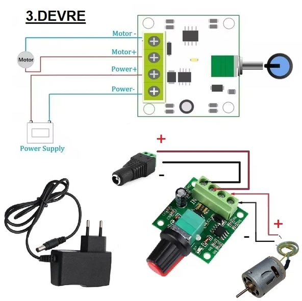 Kutulu 3 in 1 Güçlü Motor Deney Seti (3 Devre) - Öğrenci Elektrik Devresi - 6
