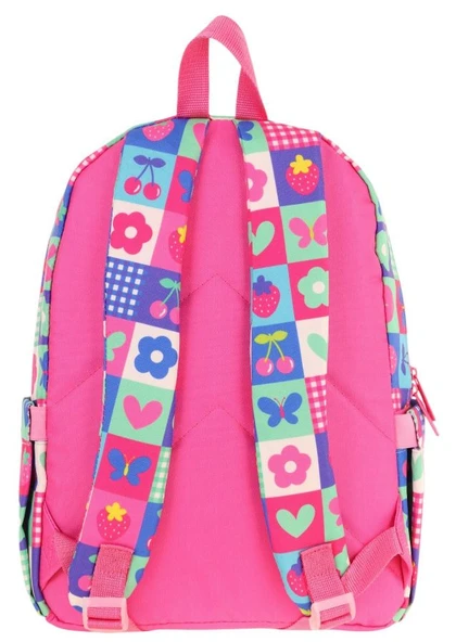 Kaukko Üç Bölmeli Kız Çocuk İlkokul Sırt Çantası (L5229) - Pembe Mavi - Love Desenli - Resim 3