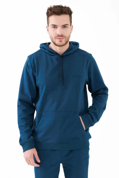 2AS Oliver Erkek Kapüşonlu Sıfır Yaka Sweatshirt Lacivert - 2