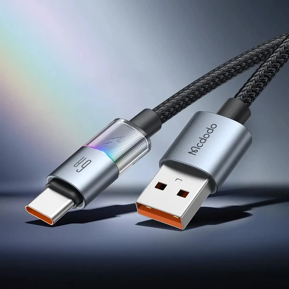 Mcdodo CA-8180 Usb Typec 6A 7 Renkli LED Işıklı Şarj Data Kablosu - 2