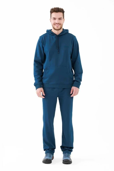 2AS Oliver Erkek Kapüşonlu Sıfır Yaka Sweatshirt Lacivert - 5