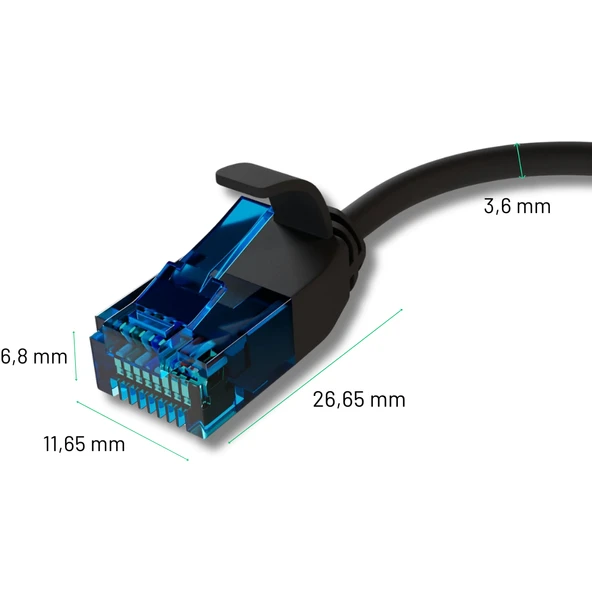 IRENIS CAT6 U/UTP Esnek Kablo, 1 Metre - 3