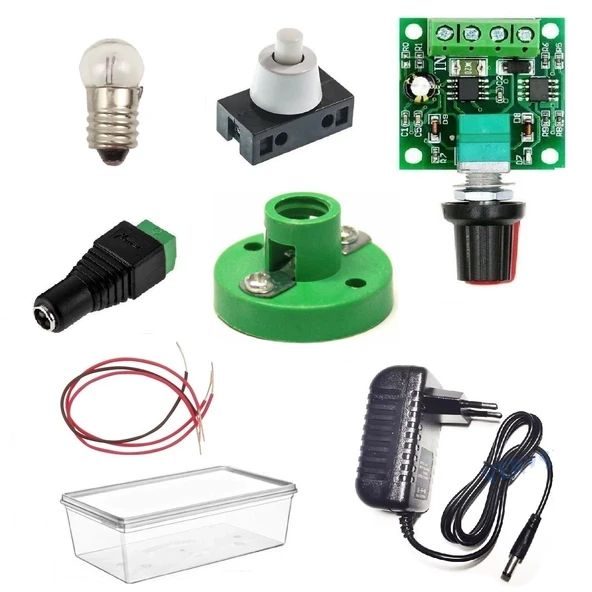 Kutulu 3 in 1 Basit Lamba ve Dimmer Deney Seti (3 Devre) - Öğrenci Elektrik Devresi ürün görseli