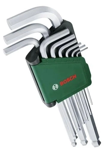 BOSCH Alyan Anahtar Takımı Hex 9 Parça