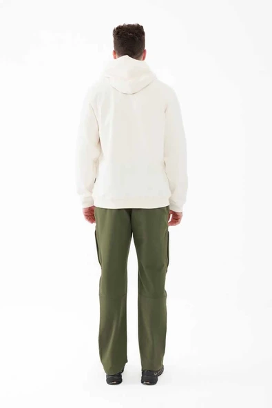 2AS Oliver Erkek Kapüşonlu Sıfır Yaka Sweatshirt Beyaz - 4