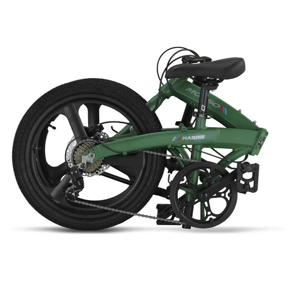 MOSSO MARINE-20-HYD-7V KATLANIR BİSİKLET 310H 20 JANT 7 VİTES MAT RACE GREEN - 2
