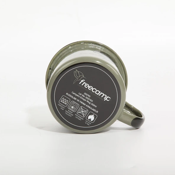 FreeCamp Campers Emaye Mug 350ml-YEŞİL - 4
