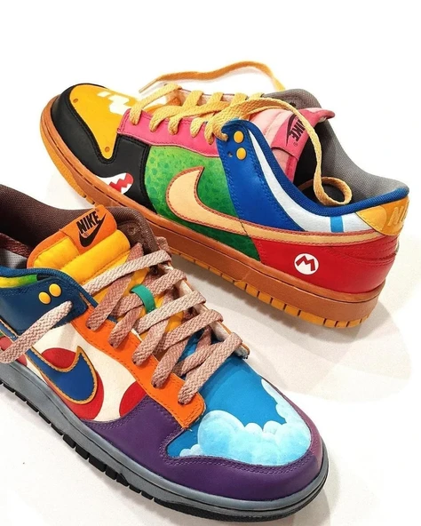 Nike Dunk Low "What the Super Mario - Resim 2