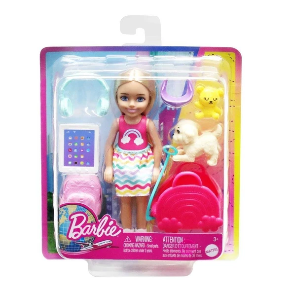 Barbie Seyahatte Chelsea Bebek ve Aksesuarları HJY17 - 5
