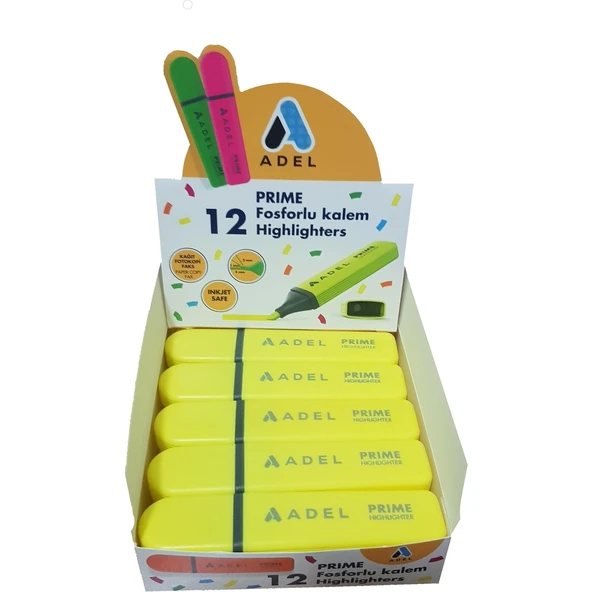 Fosforlu Kalem Sarı 12 Adet