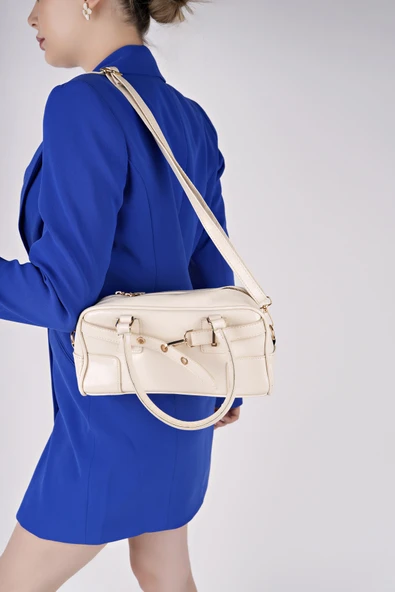 Muggo ROSALİE Kadın Kemer Detaylı El ve Omuz Çantası