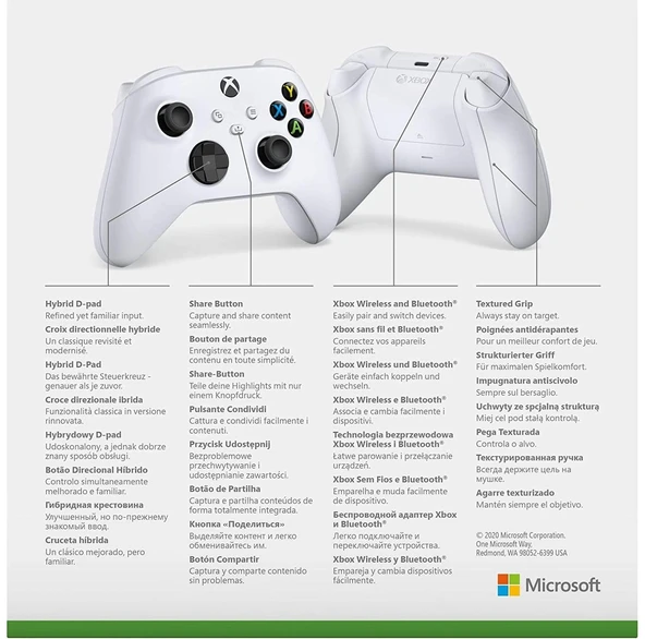 Xbox Wireless Oyun Kolu Robot White 9.nesil Beyaz(OUTLET KUTUSUZ) - 3