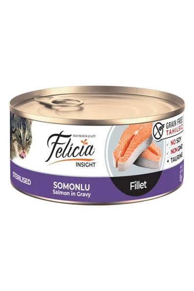 Somonlu Fileto Tahılsız Kısırlaştırılmış Kedi Konservesi 85 gr ürün görseli 1