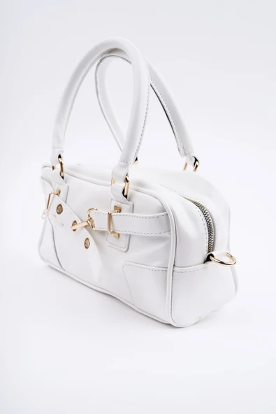 Muggo ROSALİE Kadın Kemer Detaylı El ve Omuz Çantası - 7