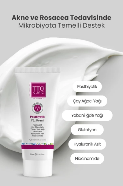 TTO CLINIC Postbiyotik Yüz Kremi 50 ml - Resim 2