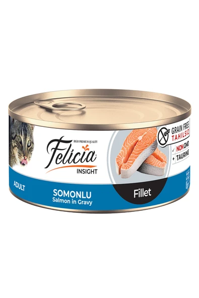 Somonlu Fileto Gravy Tahılsız Yetişkin Kedi Konservesi 85 gr ürün görseli 1