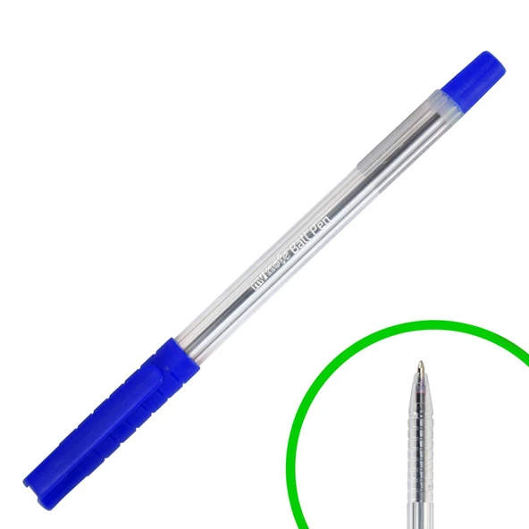 Mynote Ball Pen Tükenmez Kalem 0.7 mm Mavi 50 li Kutu - Resim 3