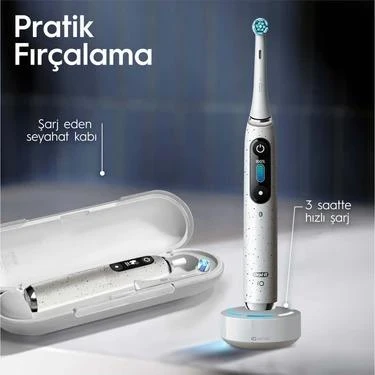 Io 10 Şarjlı Diş Fırçası - Stardust Beyaz - 7