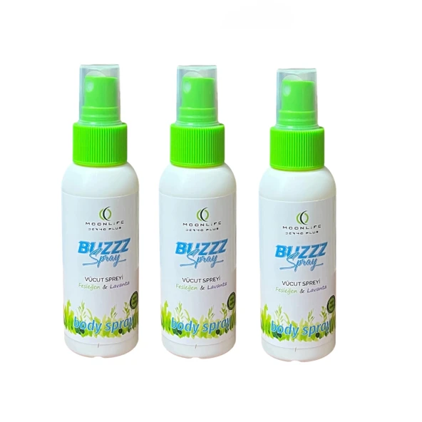 Doğal Sivrisinek ve Kene Kovucu Vücut Spreyi BUZZZ 100 ml, 3 Adet DVD Lokman Aktar
