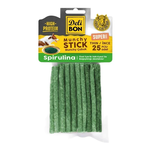 Delibon Süper Munchy Çubuk Spirulinalı İnce 25 Li ürün görseli 1