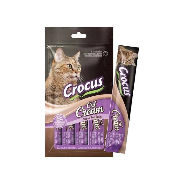 Crocus Somonlu Ve Karidesli Krema Kedi Ödülü 4*15gr ürün görseli 1