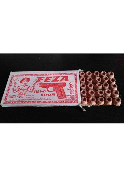 1 Paket 50 Adet Mantar Tabanca Kapsul Nostalji Ürünler Yeni Üretim - Resim 2