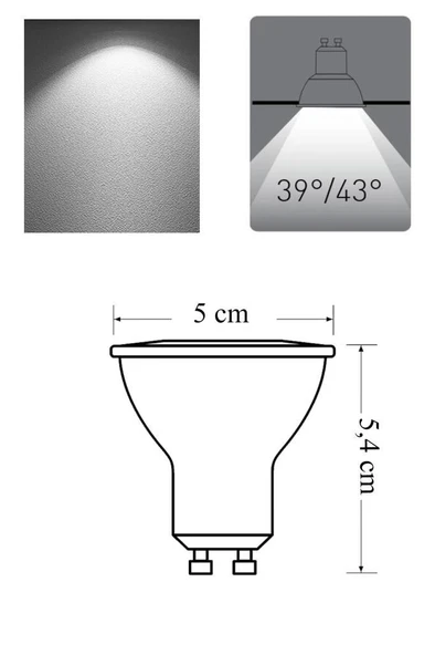 Panasonic 6W (62W) Led Spot Ampul Beyaz 6500K - GU10 Duy 10 Adet - 2
