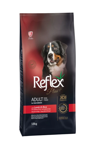 REFLEX Plus Adult Maxi Kuzu Ve Pirinçli Kuru Köpek Maması 18 Kg