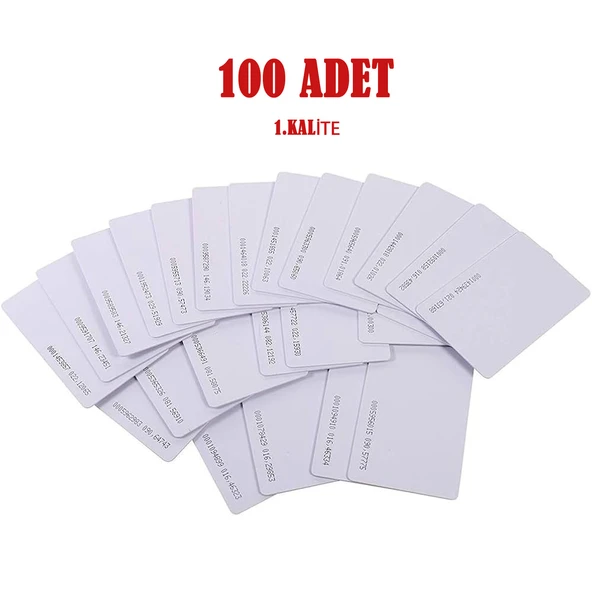 Proximity 125 Khz Personel Kartı Göster Geç 1. Kalite (100 adet)