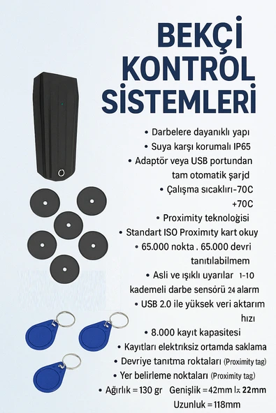 Bekçi Kontrol Sistemleri Devriye Tur Seti ürün görseli