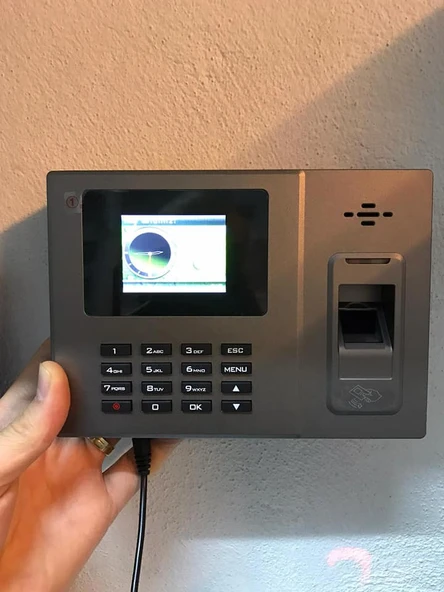 Parmak İzi Kartlı Personel Takip Cihazı -Web Giriş Çıkış Yazılım - (10 KART HEDİYELİ) - 2