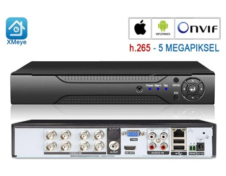 8 Kanal 5mp Ahd Dvr Xmeye Kayıt Cihazı - Resim 3