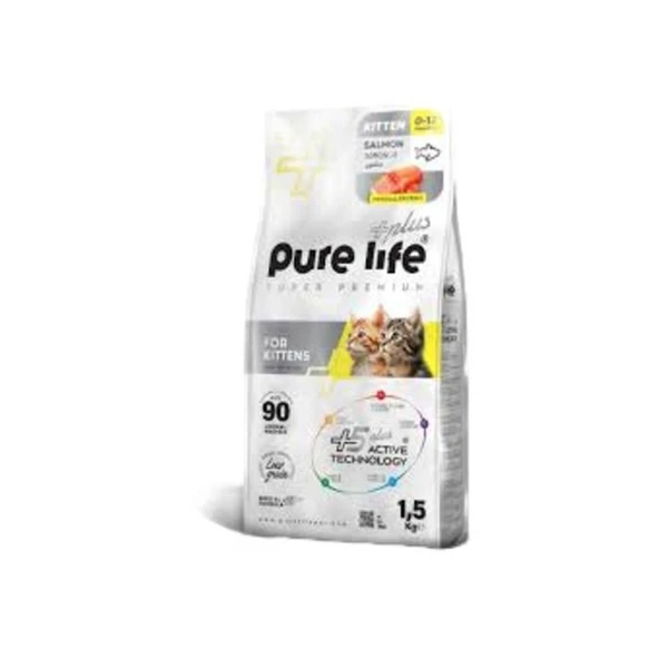 Pure Life Plus Kıtten Somonlu Kedi Maması 1,5 Kg ürün görseli 1