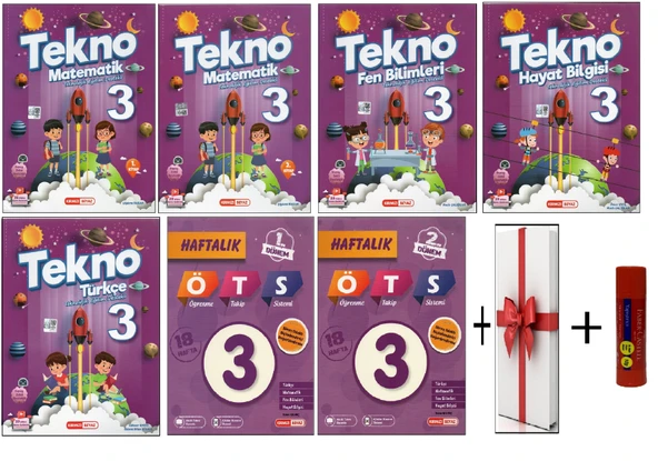 KIRMIZI BEYAZ 3. SINIF TEKNO SET (7 KİTAP) ürün görseli