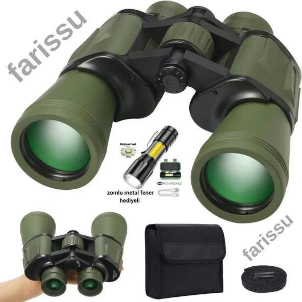 Gold Kama 100x100 Profesyonel Dürbün – 20x Zoom | 50mm Lens | BAK-4 Prizma | Zimlu Mini Fener Hediyeli